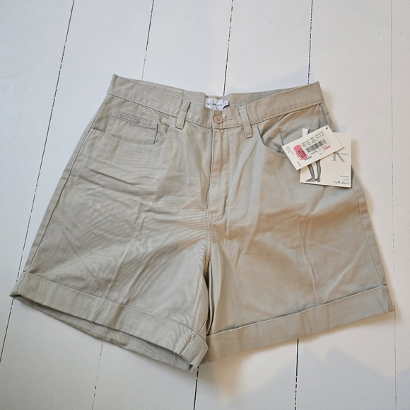 Vintage Y2K Calvin Klein Jeans Chino Cuff Short 12 Deadstock - Picture 1 of 5